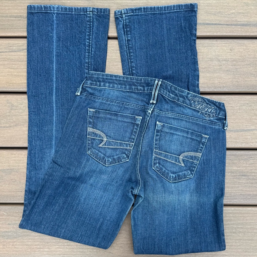 AMERICAN EAGLE Low-rise “True Boot” Original AE77 Stitch 90s Vintage Jeans | 4